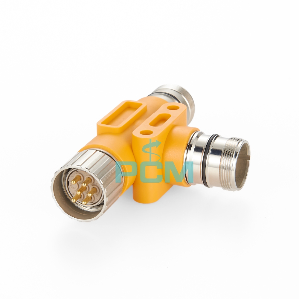 M23 Tee connector for Profibus Module power supply  